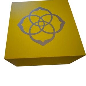 Yellow Box with Geometric Design